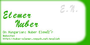 elemer nuber business card